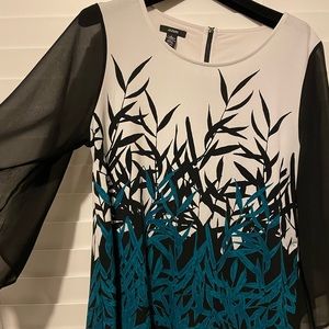 Alfani top with sheer sleeves